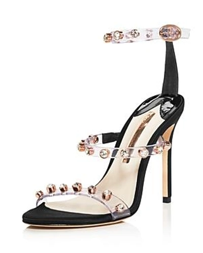 Shop Sophia Webster Women's Rosalind Gem High-heel Sandals In Black/silver