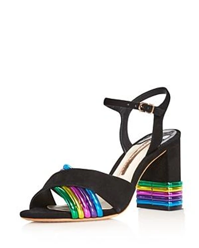 Shop Sophia Webster Women's Joy Suede High-heel Sandals In Black/mutli