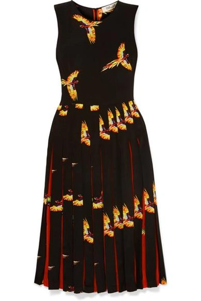 Shop Diane Von Furstenberg Talita Pleated Printed Silk Crepe De Chine Dress