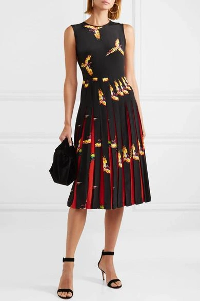 Shop Diane Von Furstenberg Talita Pleated Printed Silk Crepe De Chine Dress