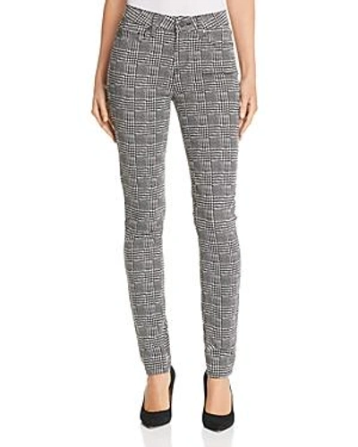 Shop Paige Hoxton Ultra Skinny Jeans In Cream/black Glen Check