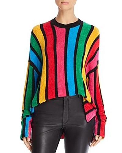 Shop Show Me Your Mumu Jesse Striped Chenille Sweater In Rainbow