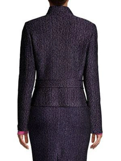 Shop St John Marianne Knit Jacket In Purple