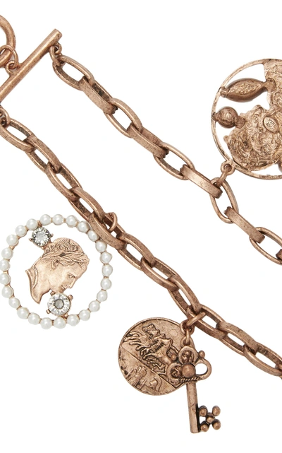 Shop Oscar De La Renta Coins Bracelet In Gold