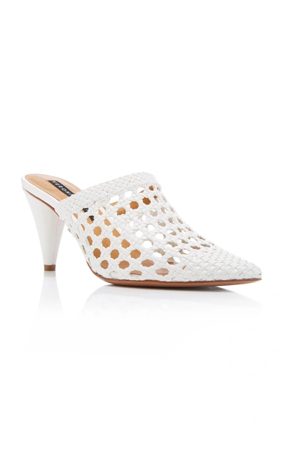 Shop Veronica Beard Jaqlyn Woven Mules In White