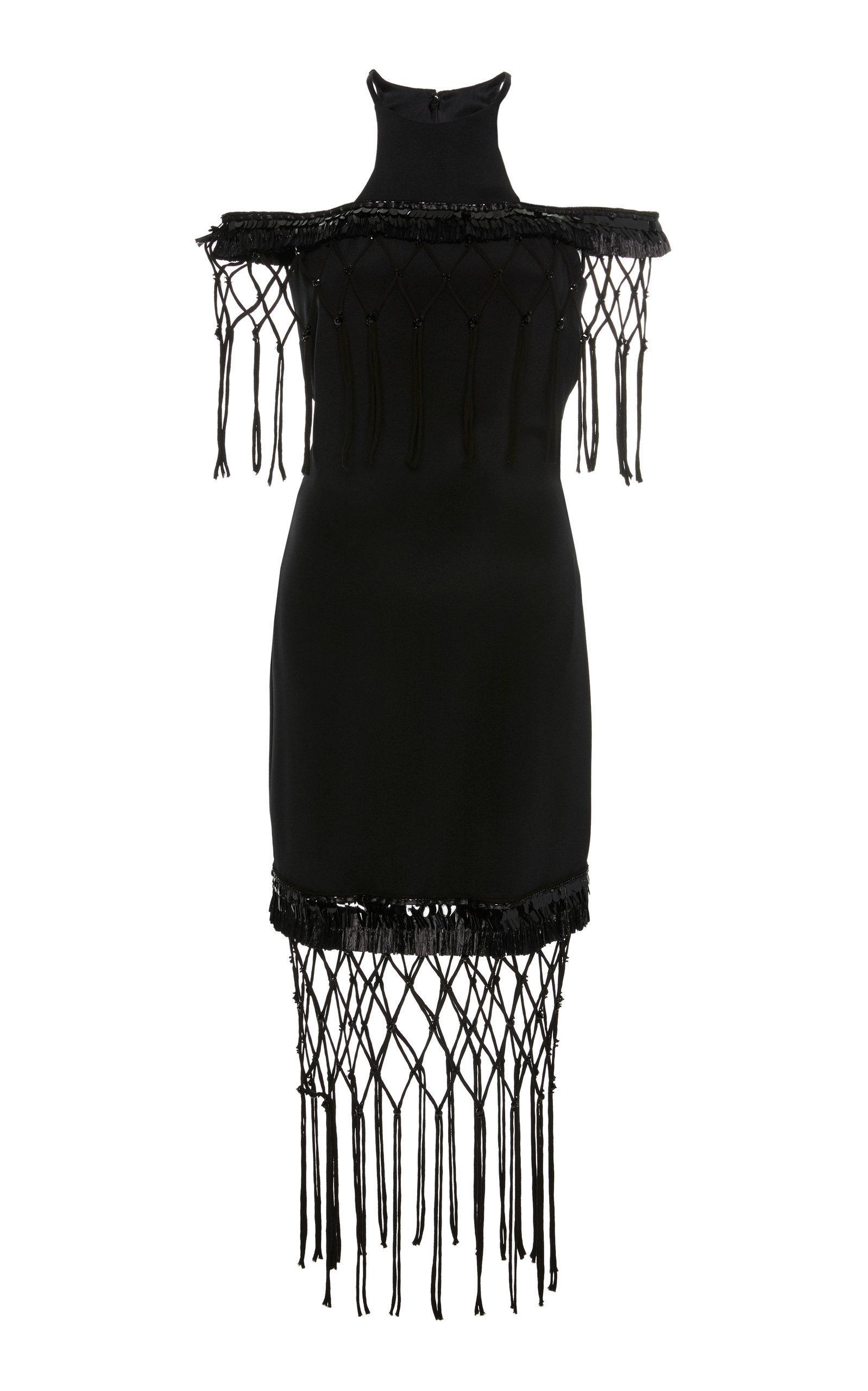 cushnie fringe dress