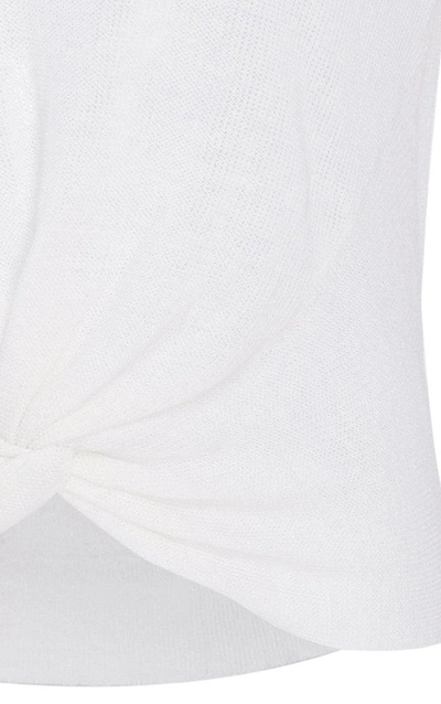 Shop Veronica Beard Kellen Linen Sweater Top In White