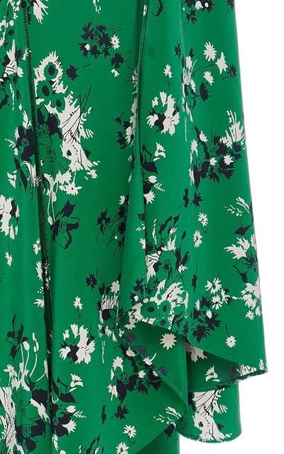 Shop Veronica Beard Mac Flowing Midi Skirt In Green
