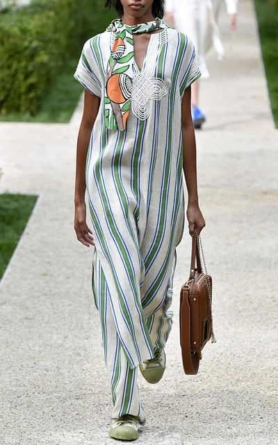 Shop Tory Burch Awning-stripe Caftan