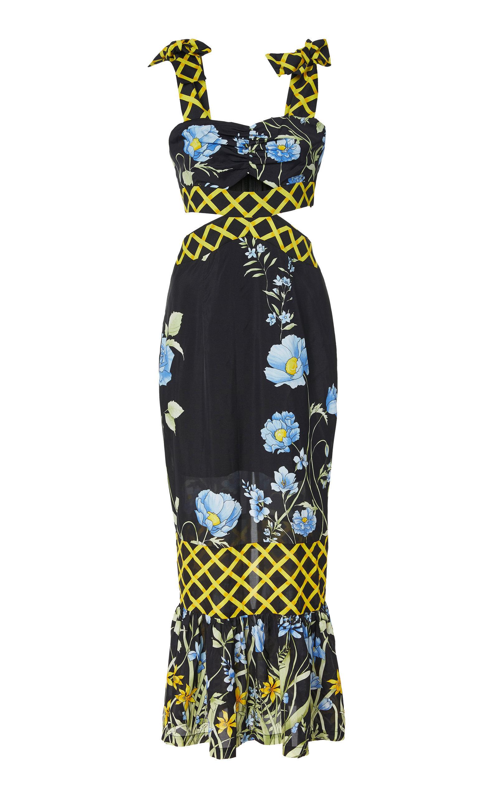 flower girl midi strap dress