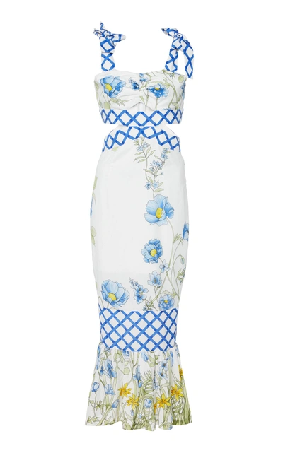 Shop Alice Mccall Flower Girl Midi Strap Dress In White