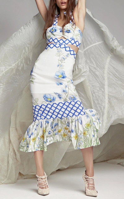 Shop Alice Mccall Flower Girl Midi Strap Dress In White