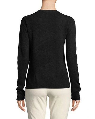 Shop Atm Anthony Thomas Melillo Cashmere V-neck Long-sleeve Sweater In Black