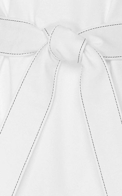 Shop Proenza Schouler Drop Waist Twill Dress In White