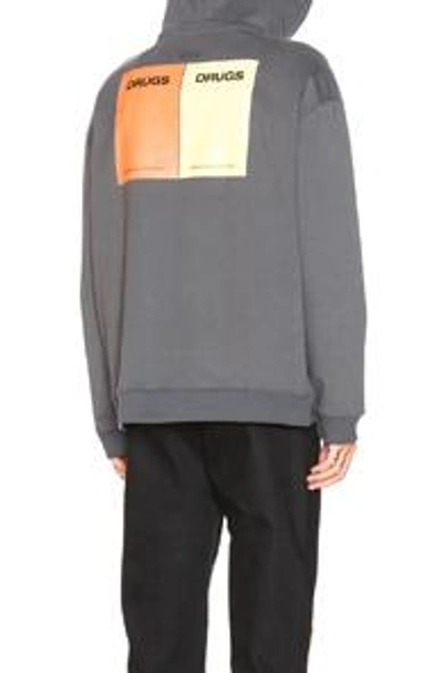 Shop Raf Simons Drugs Classic Hoodie In Gray. In Dark Grey