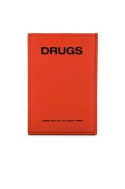 Shop Raf Simons Drugs Cardholder In Orange