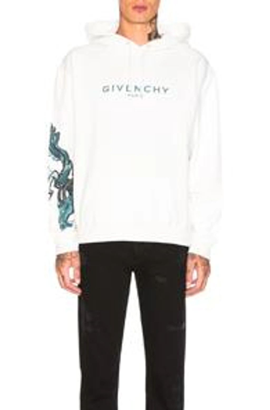 Givenchy Capricorn Hooded Cotton Sweatshirt In White ModeSens