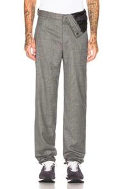 Shop Y/project Asymmetric Waist Trouser In Gray,plaid. In Grey