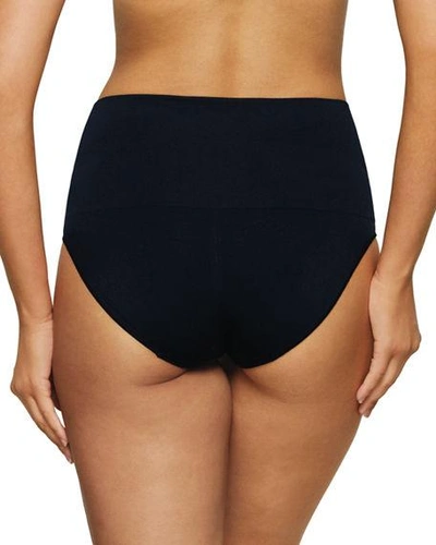 Shop Nancy Ganz Power Play High-waist Seamless Shaping Briefs In Black