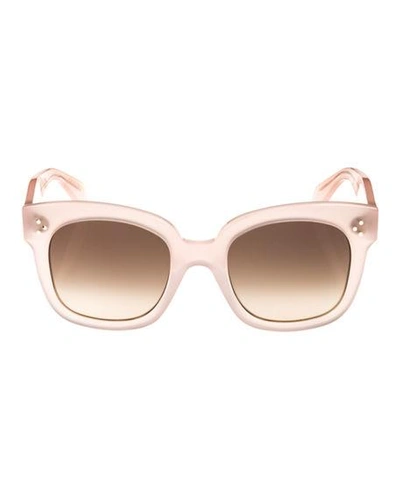 Shop Celine Square Gradient Acetate Sunglasses In Pink Pattern