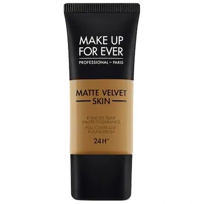 Shop Make Up For Ever Matte Velvet Skin Full Coverage Foundation Y513 Warm Amber 1.01 oz/ 30 ml