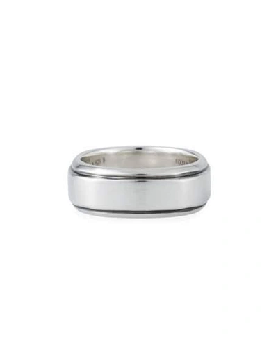 Shop David Yurman Men's 9mm Deco Band Ring In Silver