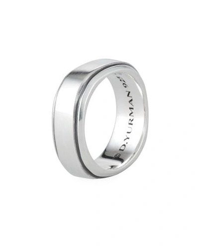 Shop David Yurman Men's 9mm Deco Band Ring In Silver