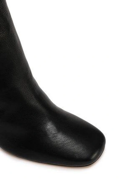 Shop Sigerson Morrison Woman Jessica Pebbled-leather Thigh Boots Black