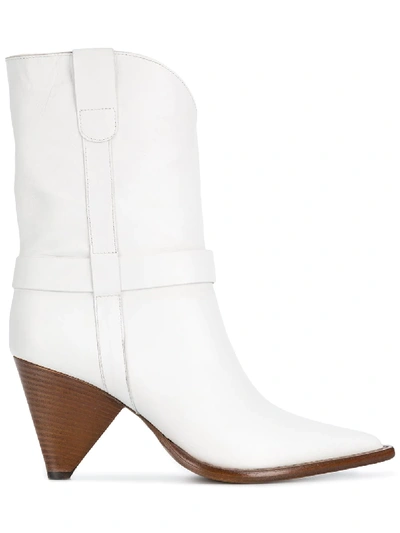 Shop Aldo Castagna Pointed Ankle Boots - White