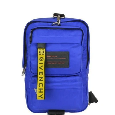 Shop Givenchy One Strap Padded Backpack In Blue