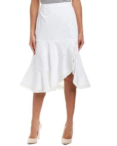 Shop Nanette Lepore Midi Skirt In White