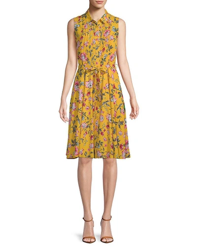Shop Nanette Lepore Floral Day Dress In Nocolor