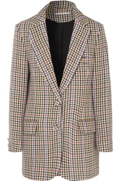 Shop Emilia Wickstead Michelle Houndstooth Tweed Blazer In Gray