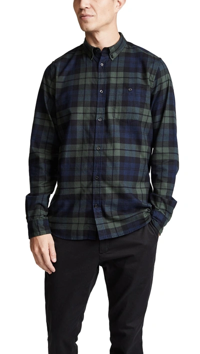 Shop Norse Projects Anton Flannel Check Shirt In Blackwatch
