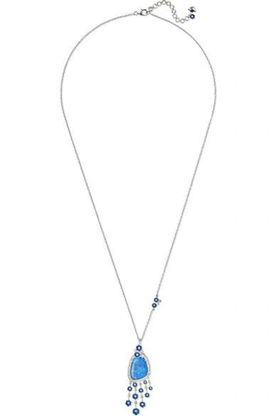 Shop Amrapali 18-karat White Gold, Diamond And Opal Necklace