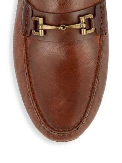 Shop Cole Haan Men's Leather Buckle Loafers In Woodbury