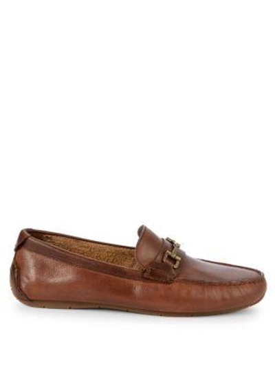 Shop Cole Haan Men's Leather Buckle Loafers In Woodbury