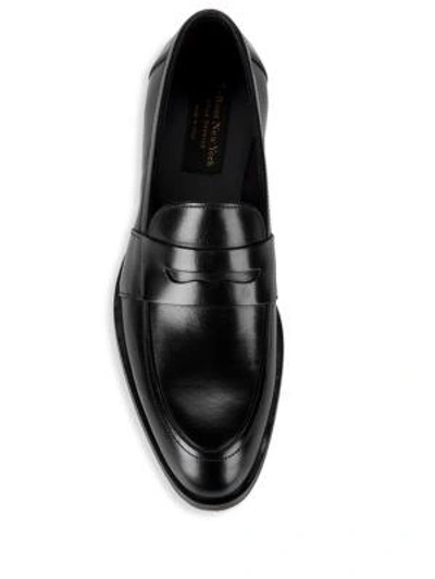 Shop To Boot New York Men's Devries Leather Penny Loafers In Black