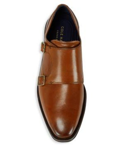 Shop Cole Haan Dawes Double Monk-strap Leather Oxfords In British Tan