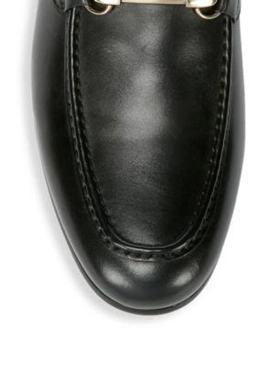 Shop Saks Fifth Avenue Men's Firenze Leather Loafers In Navy Ribbon