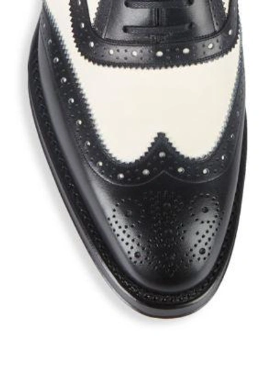 Shop Bally Schubert Wingtip Leather Oxfords In Black