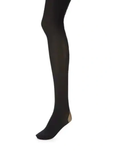 Shop Wolford Argyle Tights In Black