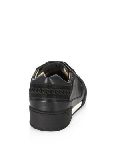 Shop Stella Mccartney Faux Leather Wedge Sneakers In Black