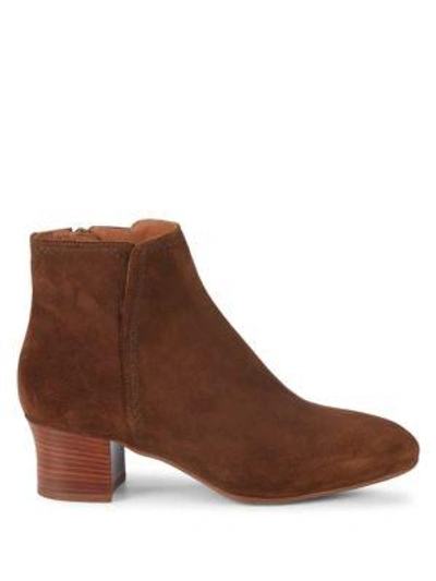 Aquatalia Filia Suede Booties In Chestnut ModeSens