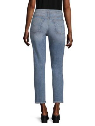 Shop Hudson Riley Star Straight-leg Jeans In Evolution