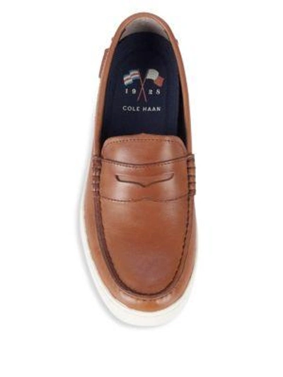 Shop Cole Haan Nantucket Leather Penny Loafers In British Tan