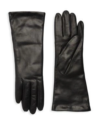 Shop Portolano Women's Classic Leather Gloves In Aubergine