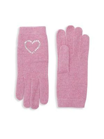 Shop Portolano Crystal-embellished Gloves In Poppy Red