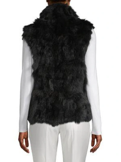 Shop Adrienne Landau Dyed Fox And Rabbit Fur Vest In Black