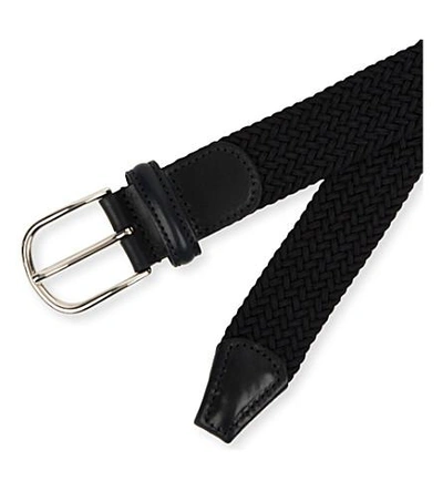 Anderson's Andersons Mens Blue Elasticated Woven Belt In Navy